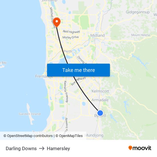 Darling Downs to Hamersley map