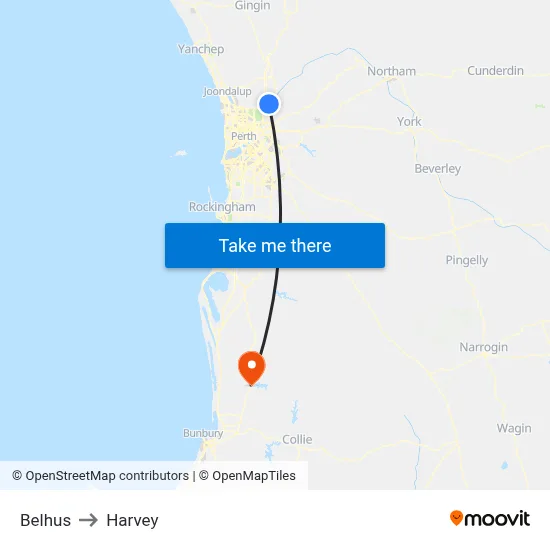 Belhus to Harvey map