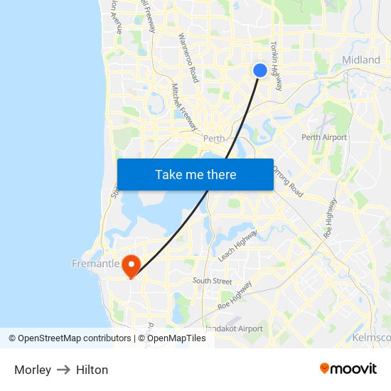 Morley to Hilton map