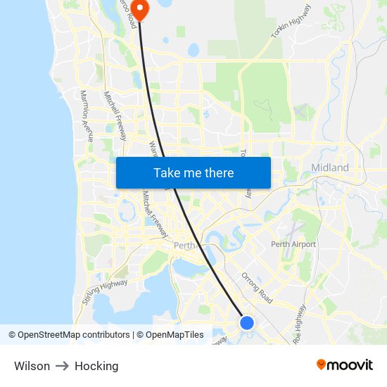 Wilson to Hocking map