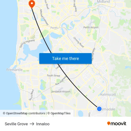 Seville Grove to Innaloo map