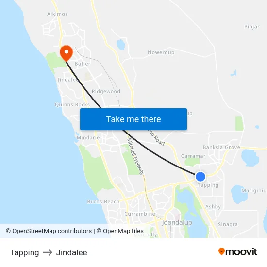 Tapping to Jindalee map