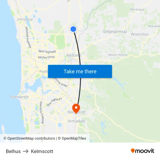 Belhus to Kelmscott map