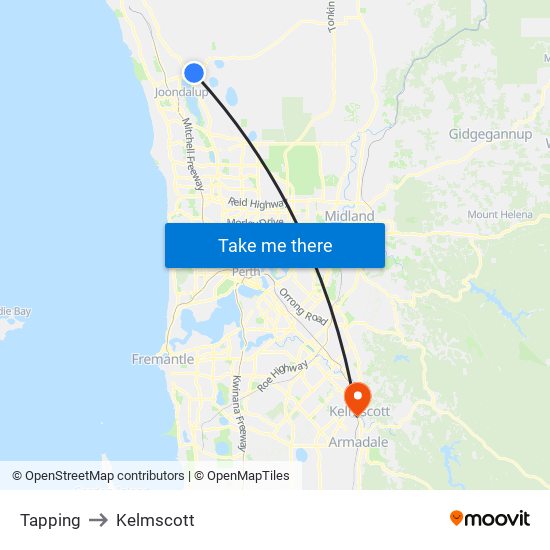 Tapping to Kelmscott map