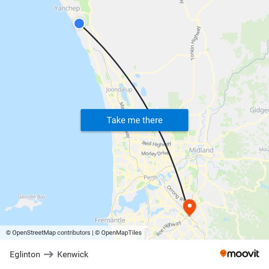 Eglinton to Kenwick map