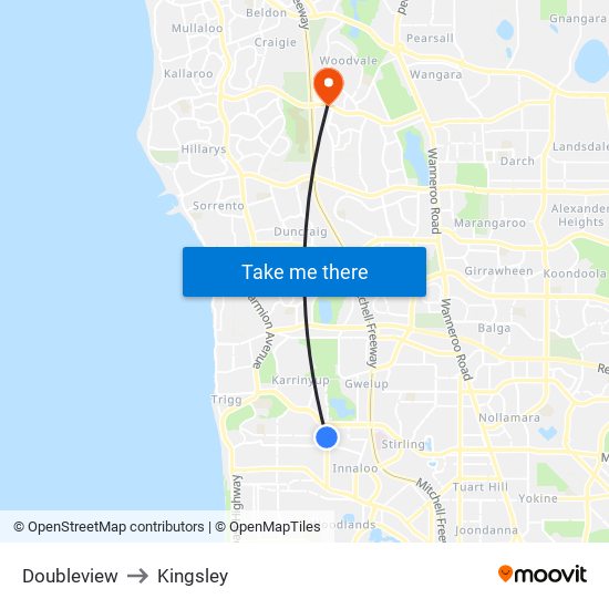 Doubleview to Kingsley map