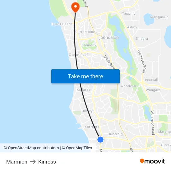 Marmion to Kinross map