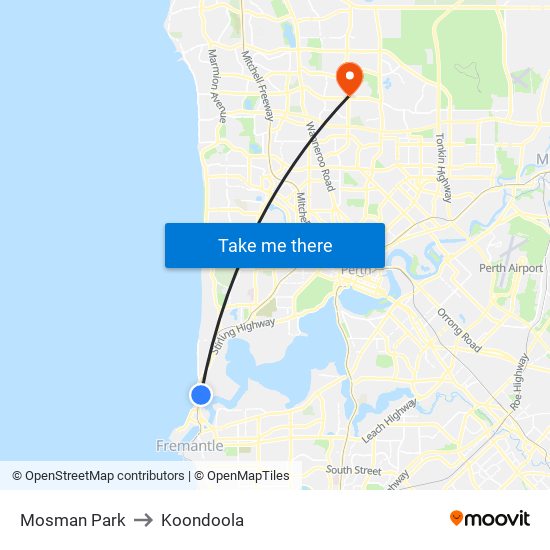 Mosman Park to Koondoola map