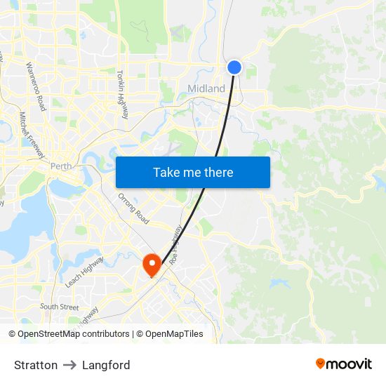 Stratton to Langford map