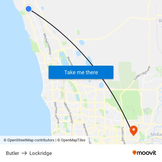 Butler to Lockridge map