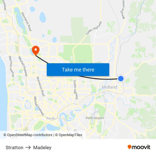 Stratton to Madeley map