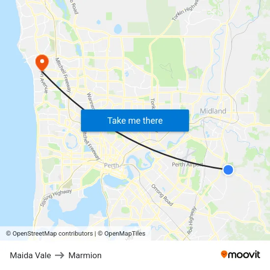 Maida Vale to Marmion map
