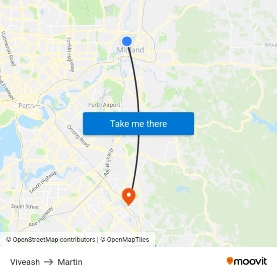 Viveash to Martin map