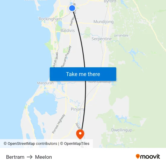 Bertram to Meelon map