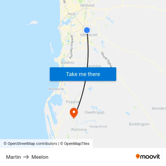 Martin to Meelon map