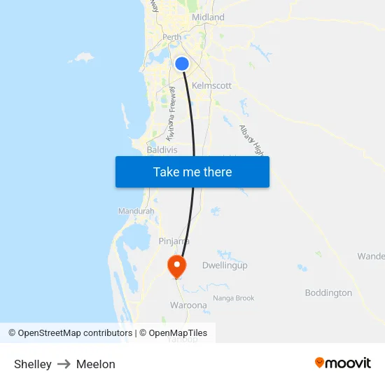 Shelley to Meelon map