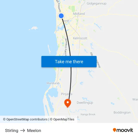 Stirling to Meelon map