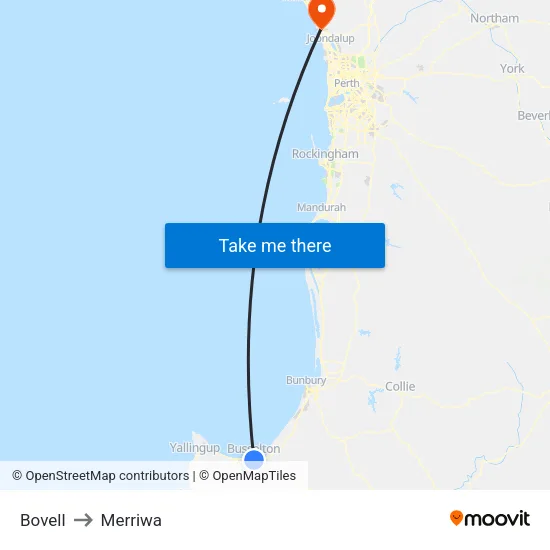 Bovell to Merriwa map