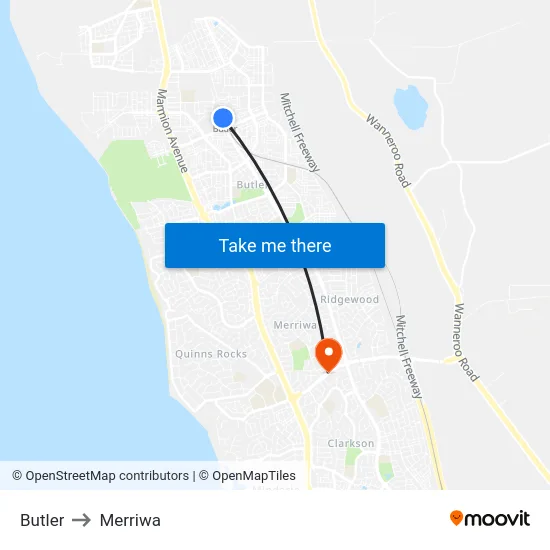 Butler to Merriwa map