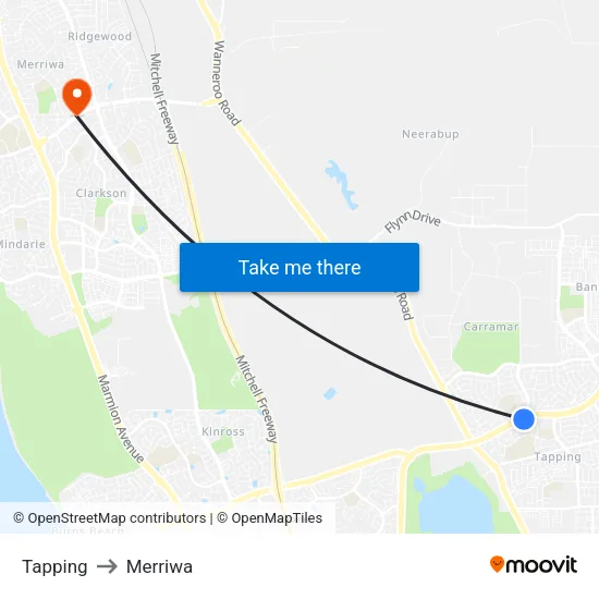 Tapping to Merriwa map
