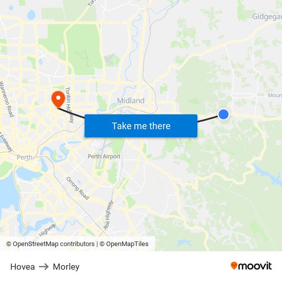 Hovea to Morley map