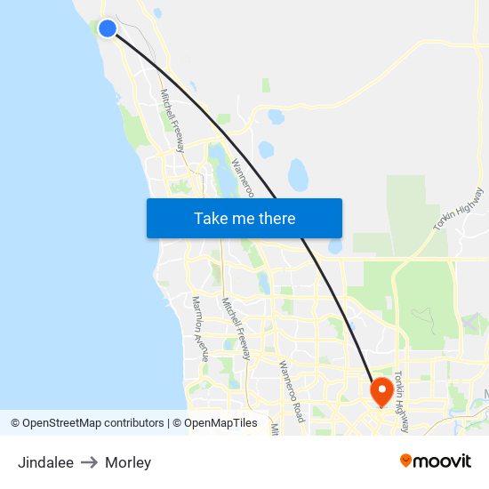 Jindalee to Morley map