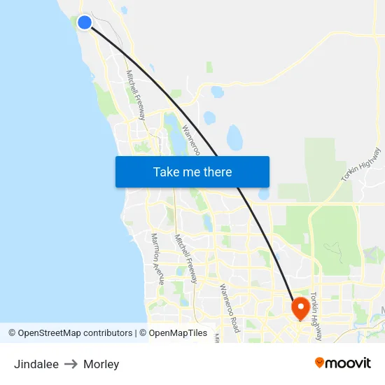 Jindalee to Morley map