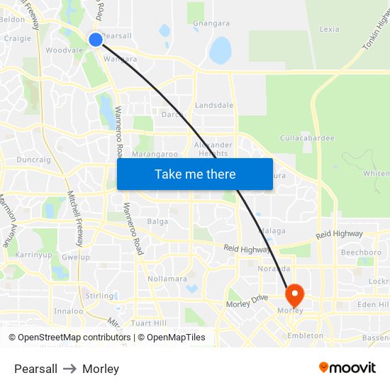 Pearsall to Morley map