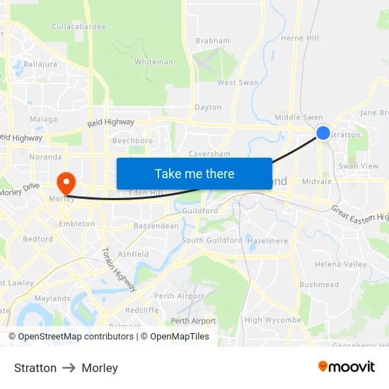 Stratton to Morley map