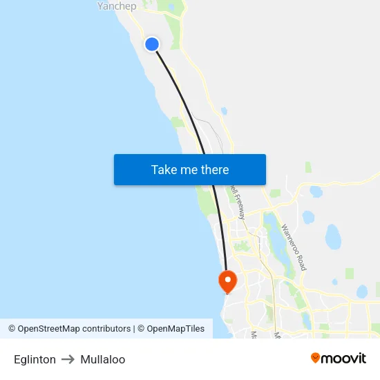 Eglinton to Mullaloo map