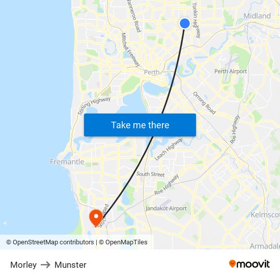 Morley to Munster map