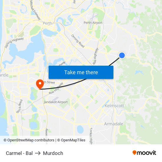 Carmel - Bal to Murdoch map