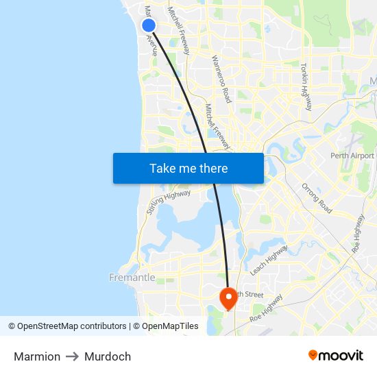 Marmion to Murdoch map