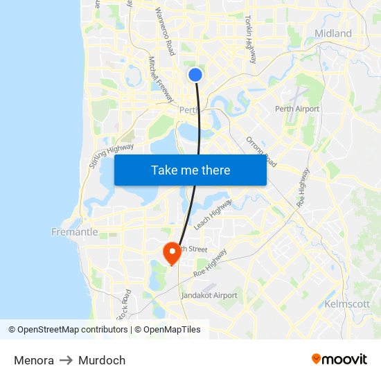 Menora to Murdoch map