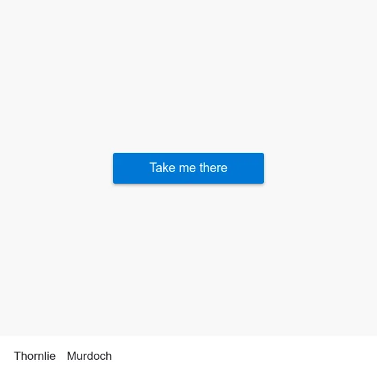 Thornlie to Murdoch map