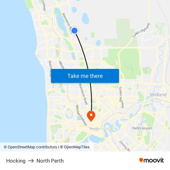 Hocking to North Perth map