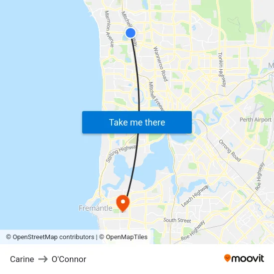 Carine to O'Connor map