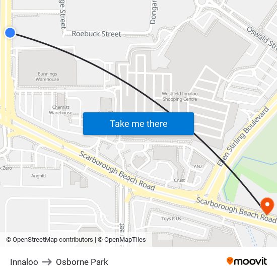 Innaloo to Osborne Park map