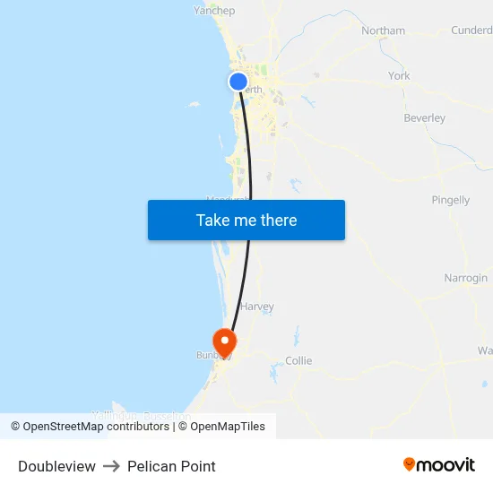 Doubleview to Pelican Point map