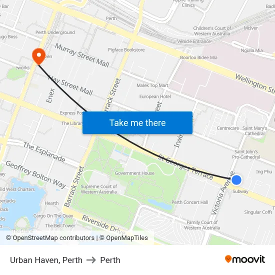 Urban Haven, Perth to Perth map