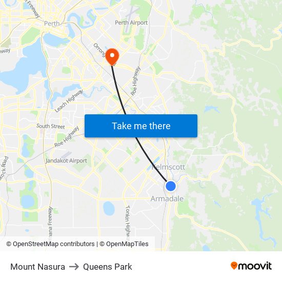 Mount Nasura to Queens Park map