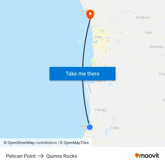 Pelican Point to Quinns Rocks map