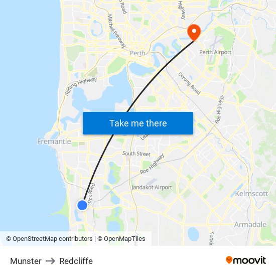 Munster to Redcliffe map