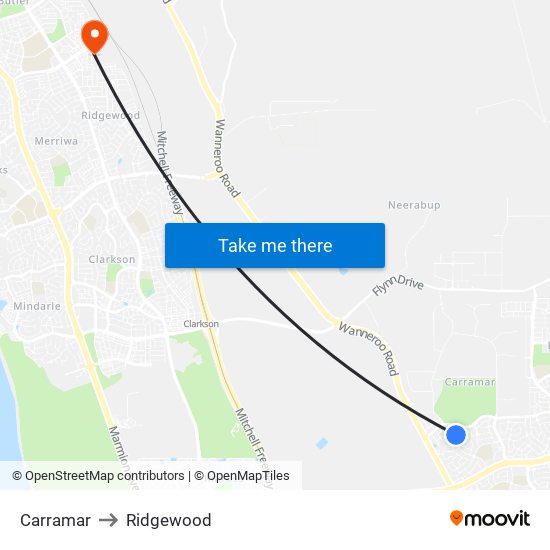 Carramar to Ridgewood map