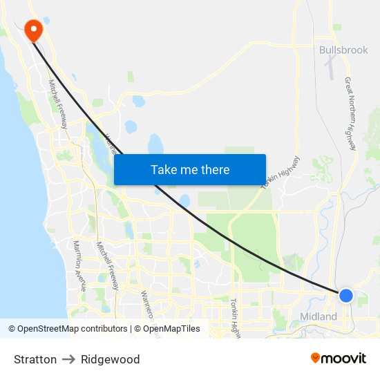 Stratton to Ridgewood map