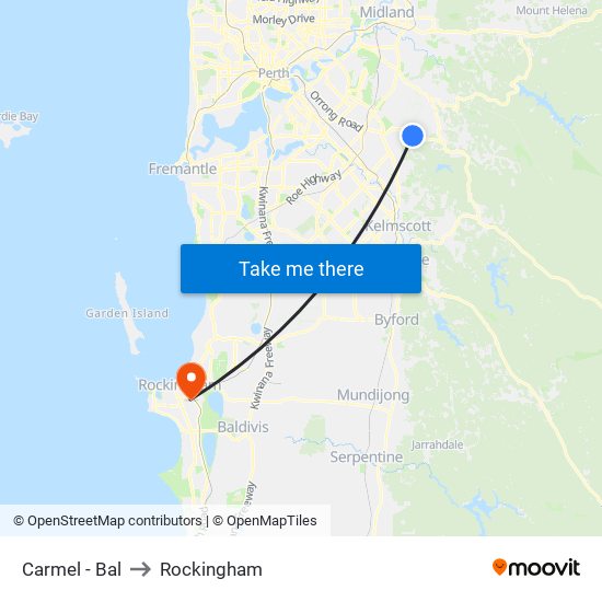 Carmel - Bal to Rockingham map