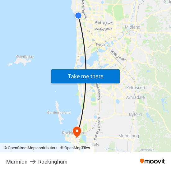 Marmion to Rockingham map