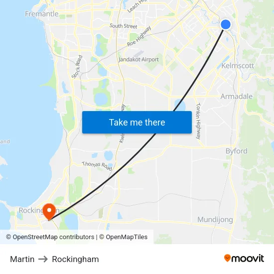 Martin to Rockingham map