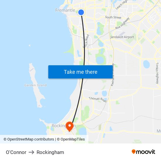 O'Connor to Rockingham map