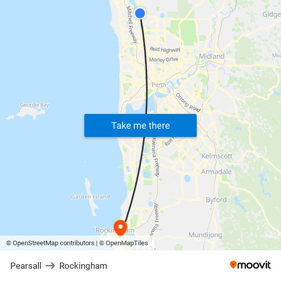 Pearsall to Rockingham map